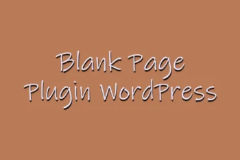 Blank Page Plugin WordPress!